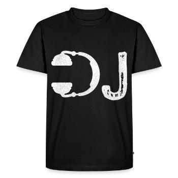 DJ Headphone Shirt I Heart Being A DJs Party Tee - T-shirt Premium bio Homme - noir - Devant - Nico (187cm)