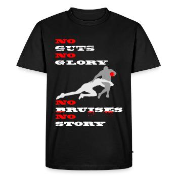 Pas de tripes, pas de gloire - T-shirt Premium bio Homme - noir - Devant - Nico (187cm)