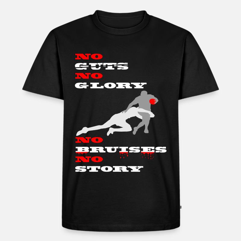 No guts no glory - Männer Premium Bio T-Shirt - Schwarz