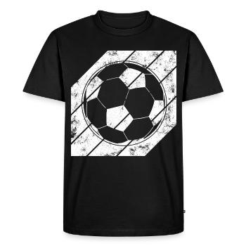 Football Sketch - Men's Premium Organic T-Shirt - black - Front - Nico (187cm)
