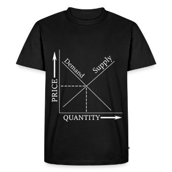Capitalist Conservative Investor Economics - Men's Premium Organic T-Shirt - black - Front - Nico (187cm)