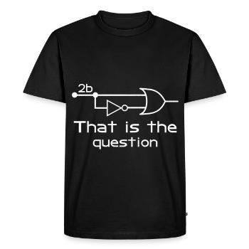 To Be Or Not To Be Electrical Engineer Circuit - Men's Premium Organic T-Shirt - black - Front - Nico (187cm)