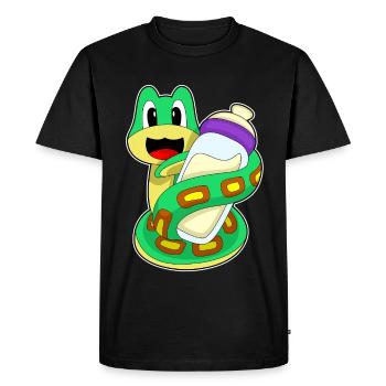 Lait de bébé Snake - T-shirt Premium bio Homme - noir - Devant - Nico (187cm)