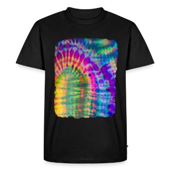Tie Dye Batik - Men's Premium Organic T-Shirt - black - Front - Nico (187cm)