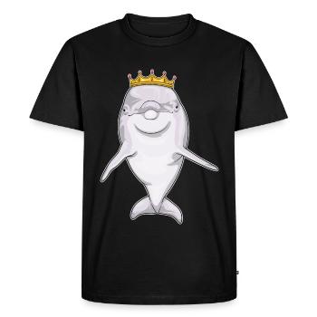 Dolphin Crown - Men's Premium Organic T-Shirt - black - Front - Nico (187cm)