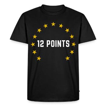 12 points Eurovision Autriche 2026 - T-shirt Premium bio Homme - noir - Devant - Nico (187cm)