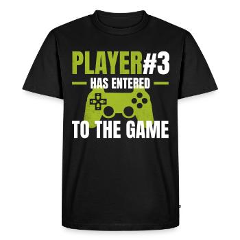 Player 3 enters the game - Men's Premium Organic T-Shirt - black - Front - Nico (187cm)