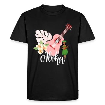 Aloha - T-shirt Premium bio Homme - noir - Devant - Nico (187cm)