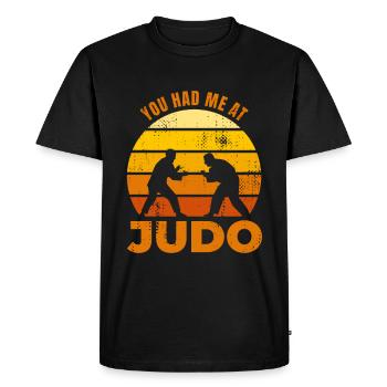 Judoka Saying - Men's Premium Organic T-Shirt - black - Front - Nico (187cm)