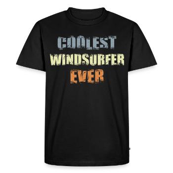 Planche à voile cool - T-shirt Premium bio Homme - noir - Devant - Nico (187cm)