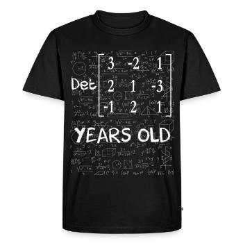 24e anniversaire 24 ans déterminant de matrice - T-shirt Premium bio Homme - noir - Devant - Nico (187cm)