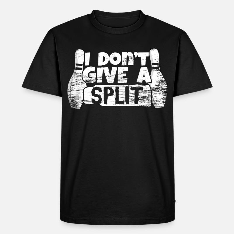 I Don't Give A Split - Männer Premium Bio T-Shirt - Schwarz