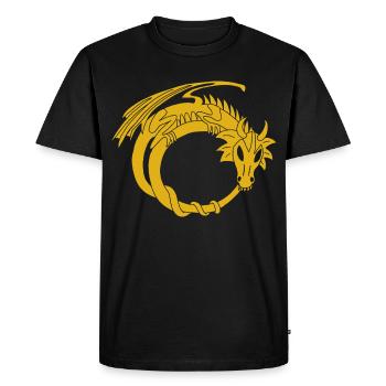 L'anneau du dragon d'or - T-shirt Premium bio Homme - noir - Devant - Nico (187cm)