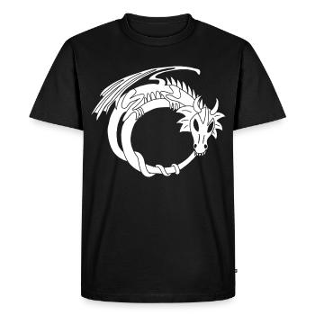 The Ring of the White Dragon - Men's Premium Organic T-Shirt - black - Front - Nico (187cm)