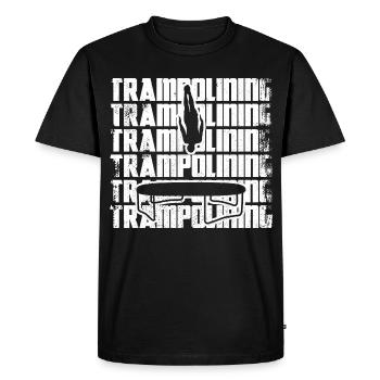 Drôle de pull trampoline - T-shirt Premium bio Homme - noir - Devant - Nico (187cm)