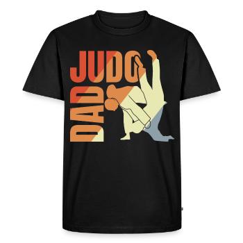Judo Papa - T-shirt Premium bio Homme - noir - Devant - Nico (187cm)