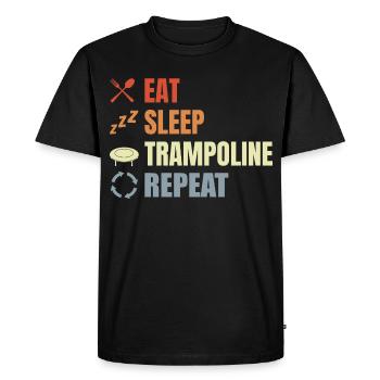 Routine de saut de trampoline - T-shirt Premium bio Homme - noir - Devant - Nico (187cm)