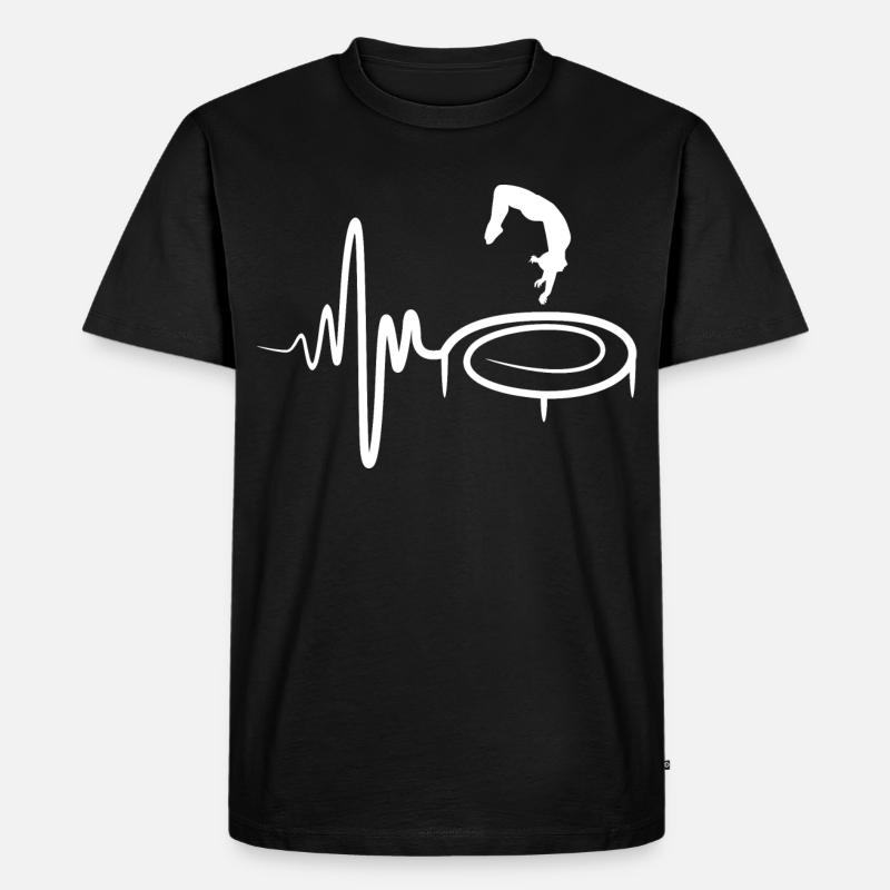 Trampolin Kind - Männer Premium Bio T-Shirt - Schwarz