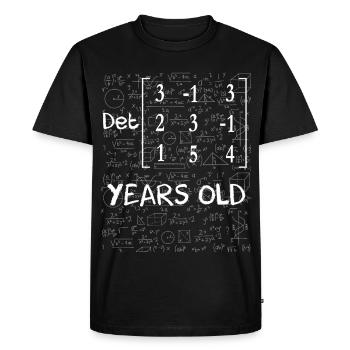 81st birthday 81 years matrix determinant - Men's Premium Organic T-Shirt - black - Front - Nico (187cm)