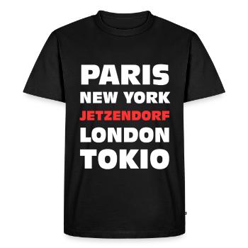 Jetzendorf Bavière drôle - T-shirt Premium bio Homme - noir - Devant - Nico (187cm)