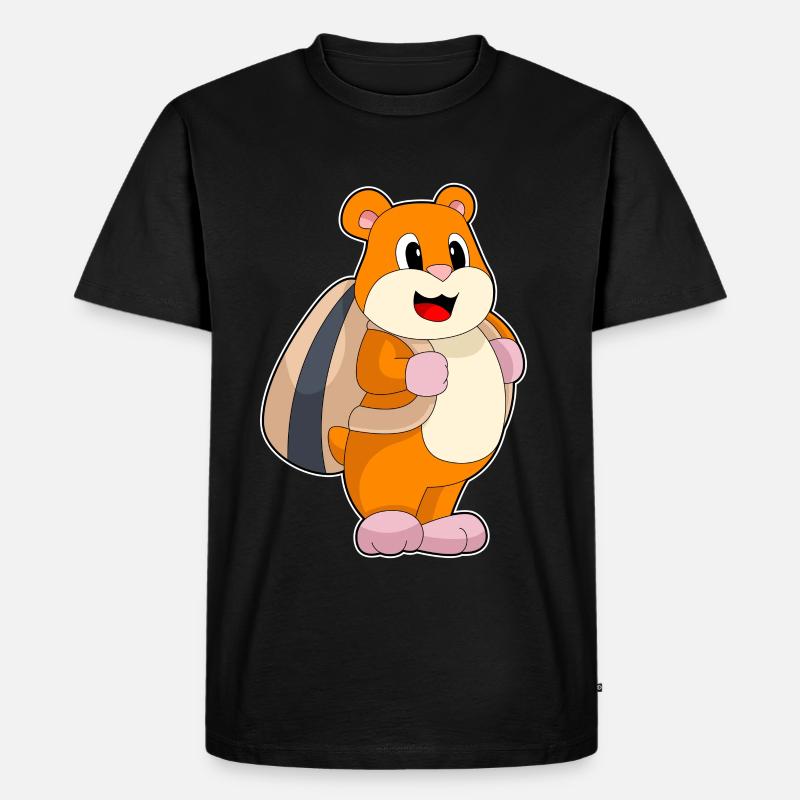 Hamster Samen Rucksack - Männer Premium Bio T-Shirt - Schwarz