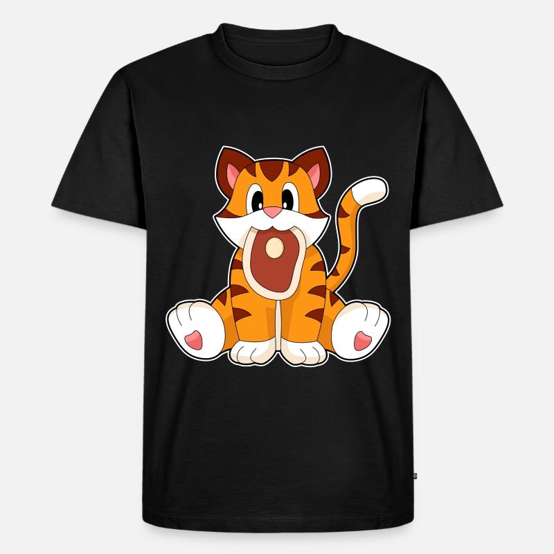 Tiger Fleisch - Männer Premium Bio T-Shirt - Schwarz