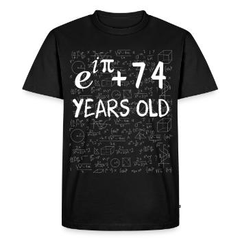 73e anniversaire 73 ans Euler Identité cadeau math - T-shirt Premium bio Homme - noir - Devant - Nico (187cm)