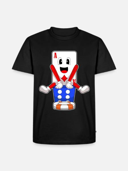 Poker Poker Chips Poker Cards - Men's Premium Organic T-Shirt - black