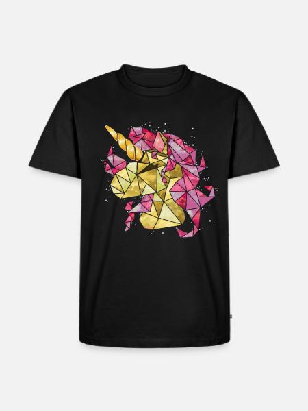 Einhorn Mila Chibi Kind - Männer Premium Bio T-Shirt - Schwarz