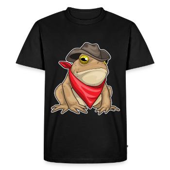 Frog Cowboy Cowboy Hat - T-shirt Premium bio Homme - noir - Devant - Nico (187cm)