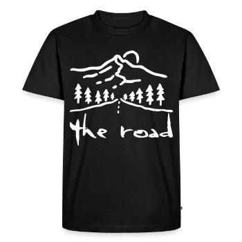 La route blanche - T-shirt Premium bio Homme - noir - Devant - Nico (187cm)