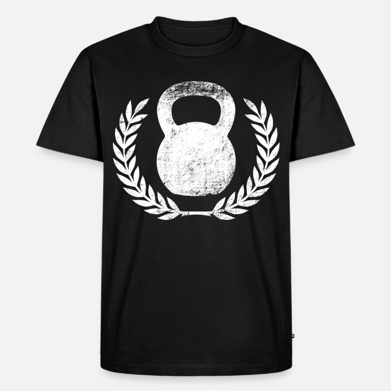 Kettlebell - Männer Premium Bio T-Shirt - Schwarz