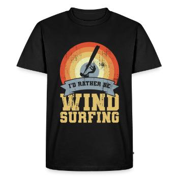 Citation Windsurfer Vintage - T-shirt Premium bio Homme - noir - Devant - Nico (187cm)