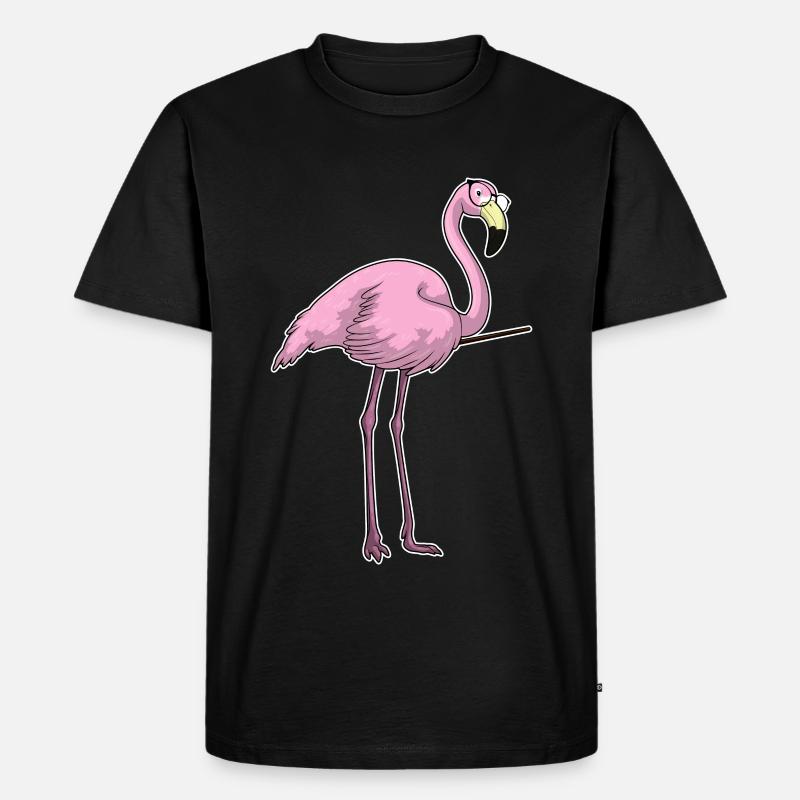 Flamingo Lehrer Pointer - Männer Premium Bio T-Shirt - Schwarz