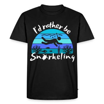 Je préfère faire du snorkeling - Beach Lover - T-shirt Premium bio Homme - noir - Devant - Nico (187cm)