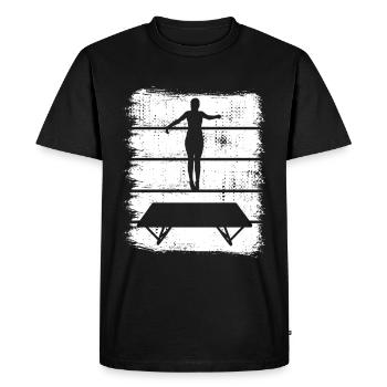 Dessin de trampoline - T-shirt Premium bio Homme - noir - Devant - Nico (187cm)
