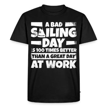 Sailing - Men's Premium Organic T-Shirt - black - Front - Nico (187cm)