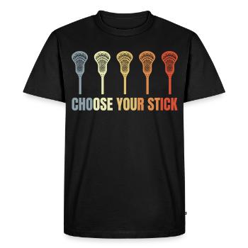 Drôle de slogan de crosse - T-shirt Premium bio Homme - noir - Devant - Nico (187cm)
