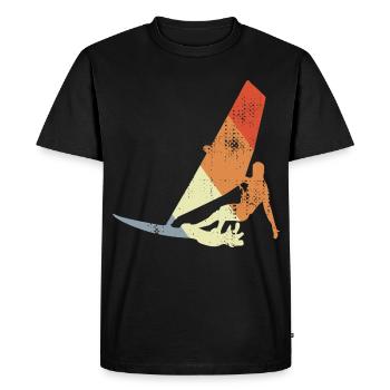 Vintage Windsurfers - Men's Premium Organic T-Shirt - black - Front - Nico (187cm)