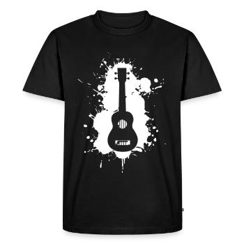 Funny ukulele music - Men's Premium Organic T-Shirt - black - Front - Nico (187cm)