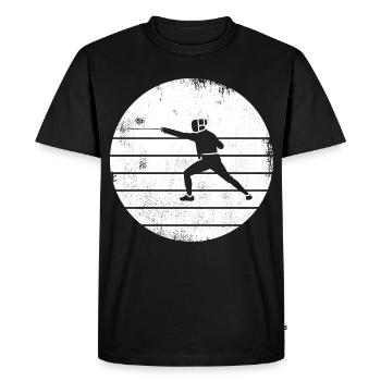 Fencing Drawing - Men's Premium Organic T-Shirt - black - Front - Nico (187cm)