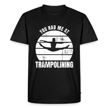 Tu m’as fait sauter sur un trampoline - T-shirt Premium bio Homme - noir - Devant - Nico (187cm)