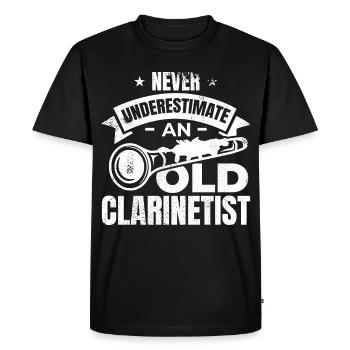 Clarinettes Grand-père - T-shirt Premium bio Homme - noir - Devant - Nico (187cm)