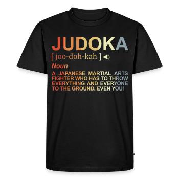 Judoka Dictionary - Men's Premium Organic T-Shirt - black - Front - Nico (187cm)