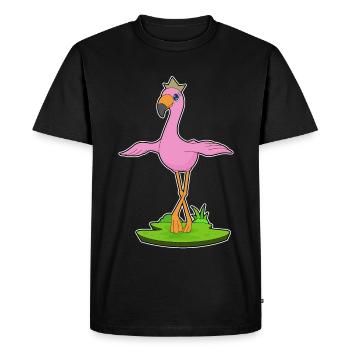 Couronne de flamant rose - T-shirt Premium bio Homme - noir - Devant - Nico (187cm)