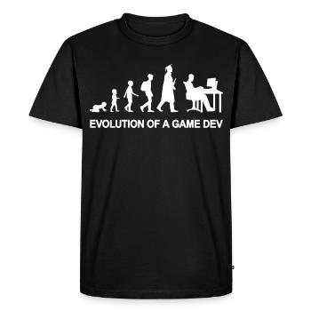 Game Developer Evolution - Men's Premium Organic T-Shirt - black - Front - Nico (187cm)