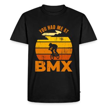 Citation de cycliste BMX - T-shirt Premium bio Homme - noir - Devant - Nico (187cm)