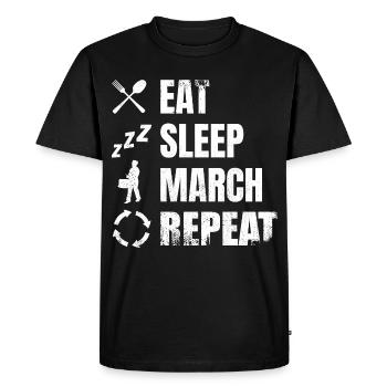 Routine quotidienne du batteur - T-shirt Premium bio Homme - noir - Devant - Nico (187cm)