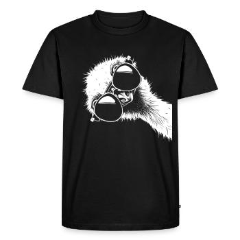 Funny Bird Bouquet with Sunglasses Emu Gift - Men's Premium Organic T-Shirt - black - Front - Nico (187cm)