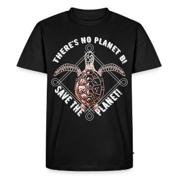 Sea turtle - Save the Planet - No planet B! - Men's Premium Organic T-Shirt - black - Front - Nico (187cm)